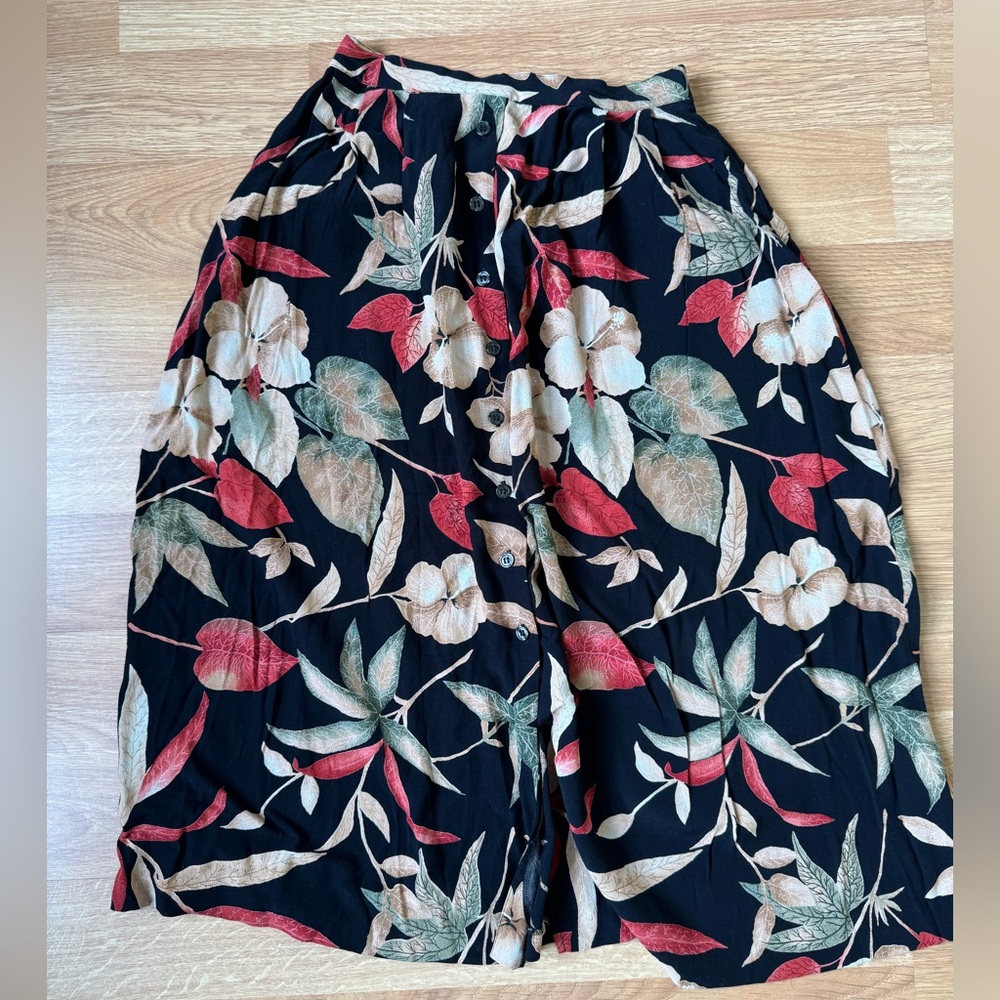 Floral Print button front Skirt Alfred‎ Dunner 6P